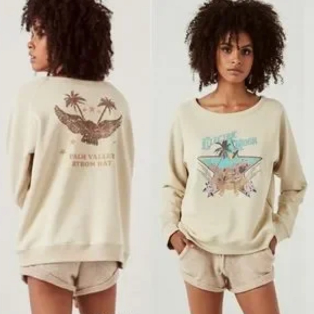 Spell Electric Moon Graphic Sweatshirt with Eagle and Palm Trees